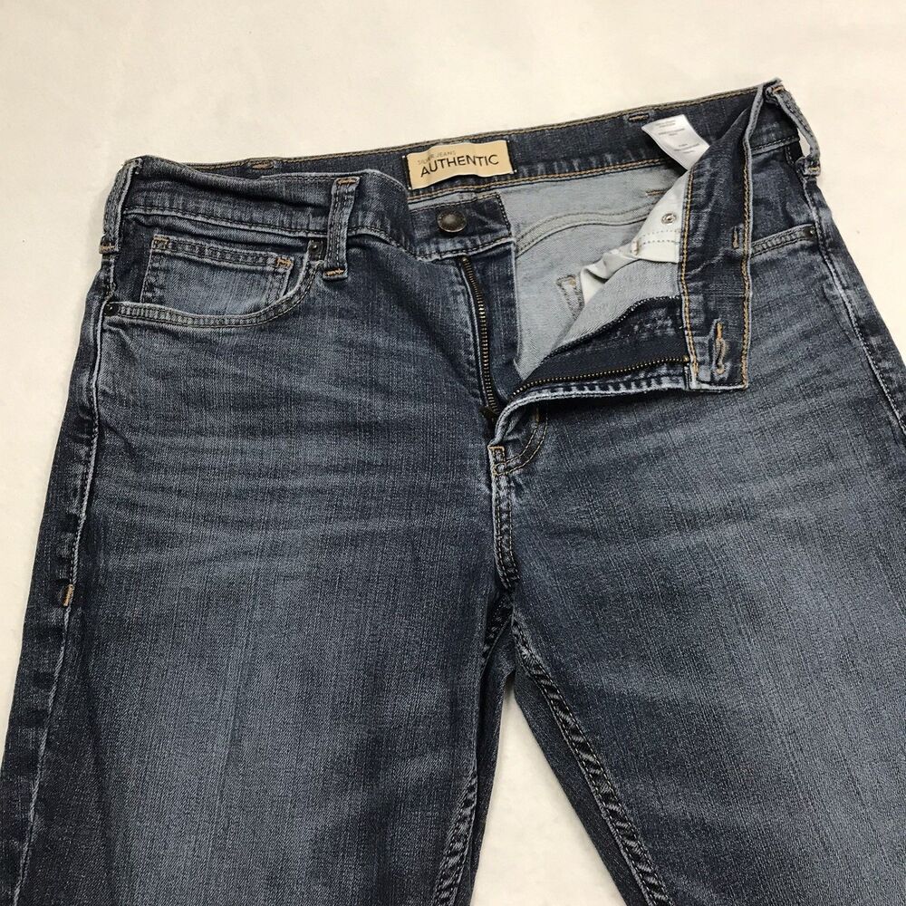 SILVER Athletic Jean Men 36x28 (36/30 tag) Dark Wash Whiskered Stretch Denim - Picture 4 of 15